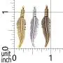 Youdiyla 90 PCS Mini Feather Charms Collection - Antique Silver Bronze Gold Small Bird Plume Plumage Metal Pendants for Dream Catcher Jewelry Making DIY Findings (HM48)