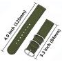 Olytop for Galaxy Watch 3 45mm / Gear S3 Band, 22mm Quick Release Woven NYLON NATO Band Soft Replacement Strap Wristband for Samsung Galaxy Watch3 45mm/Galaxy Watch 46mm, Moto 360 2 46mm SmartWatch - Army Green