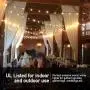 Banord 51FT Outdoor Shatterproof LED String Lights, Waterproof 17 Hanging Sockets with 18 x Dimmable LED Bulb Garden Light String, Waterproof Vintage Patio Lights for Wedding Party