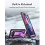 YOUMAKER Kickstand Case for Galaxy S10 Plus, Built-in Screen Protector Work with Fingerprint ID Full Body Heavy Duty Protection Shockproof Cover for Samsung Galaxy S10+ Plus 6.4 inch - Purple