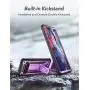 YOUMAKER Kickstand Case for Galaxy S10 Plus, Built-in Screen Protector Work with Fingerprint ID Full Body Heavy Duty Protection Shockproof Cover for Samsung Galaxy S10+ Plus 6.4 inch - Purple