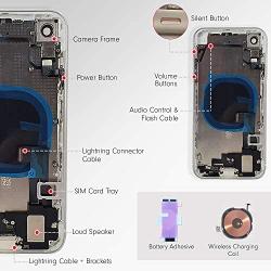 Cell4less Housing Replacement for The iPhone XR Model - Full Housing Unit with Small Parts (Black)