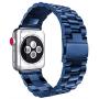 SPINYE Bands Compatible with iWatch 38mm 40mm 42mm 44mm, Solid Stainless Steel Metal Strap Replacement for Apple iWatch Series 6/5 / 4/3 Women Men (Blue, 38mm/40mm)