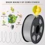 SUNLU PLA 3D Printer Filament, PLA Filament 1.75mm Dimensional Accuracy +/- 0.02 mm, 1 KG Spool, PLA Gray