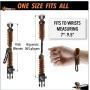 Atomic Bear Paracord Bracelet (2 Pack) - Adjustable - Fire Starter - Loud Whistle - Perfect for Hiking, Camping, Fishing and Hunting - Black & Black+Orange