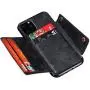 Herbose Case Compatible with iPhone 12-iPhone Pro Cover with Full Armor Wallet |iPhone Case for Card Holder | Metal and Leather Back - Magnetic Car Mount and Kick Stand (6.1 inch)