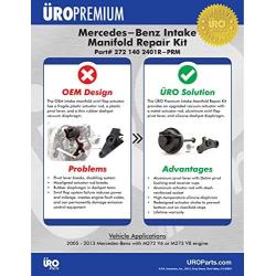 URO Parts 2721402401RPRM Intake Manifold Repair Kit, HD Actuator and Metal Rod and Silicone Diaphragm: HD Aluminum Pivot Lever, New Pivot Bolt