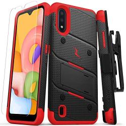 ZIZO Bolt Series Galaxy A01 Case - Black & Red