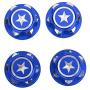 Vbest life Aluminium Alloy Hex Wheel Mount Nuts, 4pcs Metal 17mm Hex Wheel Nut RC Spare Part Replacement Compatible with X-MAXX Summit Traxxas RC Car(Mazarine)