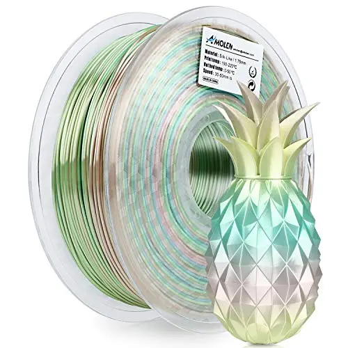 AMOLEN PLA 3D Printer Filament, 1.75mm, Silk Multicolor Rainbow 1 kg Spool AMOLEN PLA 3D Printer Filament, 1.75mm, Silk Multicolor Rainbow 1 kg Spool
