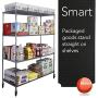 Resilia Shelf Liner Set for Wire Shelving Units – 5 Pack, 14 Inches x 36 Inches, Black Diamond Pattern, Anti-Slip, Heavy Duty, Made in The USA Resilia Shelf Liner Set for Wire Shelving Units – 5 Pack, 14 Inches x 36 Inches, Black Diamond Pattern, Anti-Slip, Heavy Duty, Made in The USA