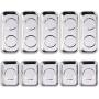 10-Piece Magnetic Tray Holder (3.6'' x 2.4'' / 5.9'' x 2.5'' Square), Stainless Steel Magnet Trays Set For Socket Screw Nuts Bolts Metal Parts & Tool Organization