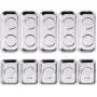 10-Piece Magnetic Tray Holder (3.6'' x 2.4'' / 5.9'' x 2.5'' Square), Stainless Steel Magnet Trays Set For Socket Screw Nuts Bolts Metal Parts & Tool Organization