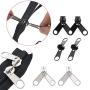 EuTengHao 183Pcs Zipper Repair Kit Zipper Replacement Zipper Pull Rescue Kit with Zipper Install Pliers Tool and Zipper Extension Pulls for Clothing Jackets Purses Luggage Backpacks (Sliver and Black)