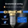 Waterdrop PFK Whole House Sediment Water Filter, Spin Down Sediment Water Filter, 50-Micron, 1'' MNPT + 3/4'' FNPT, BPA Free, Heavy Duty 316L Molybdenum Alloy Build