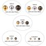 PH PandaHall 2700pcs 3 Color 5 Size Smooth Round Spacer Beads Tiny Metal Beads for Jewelry Making Supplies (Golden, Silver, Antique Bronze)