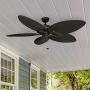 Honeywell Palm Island 52-Inch Tropical Ceiling Fan, Five Palm Leaf Blades, Indoor/Outdoor, Damp Rated, Bronze