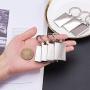 PH PandaHall 10pcs Sublimation Blanks Keychains Rectangle Sublimation Transfer Blanks with Metal Round Key Rings for Heat Press