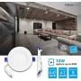 TORCHSTAR 12-Pack Basic Series 10W 4 Inch Low Profile Ultra-Thin Recessed Ceiling Light with Junction Box, 5000K Daylight Dimmable Can-killer Downlight, 650lm 80W Eqv. ETL and Energy Star
