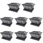 iGlow 8 Pack Black 6 x 6 Solar Post Light SMD LED Deck Cap Square Fence Outdoor Garden Landscape PVC Vinyl Wood iGlow 8 Pack Black 6 x 6 Solar Post Light SMD LED Deck Cap Square Fence Outdoor Garden Landscape PVC Vinyl Wood