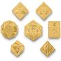 TitanShield Solid Gold Polyhedral Dungeons and Dragons D&D Metal 7-Dice Set