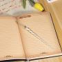 Molshine Handmade High Borosilicate Glass Glass Dip Pen Glass Signature Pen Business Present (white)