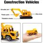Alloy Truck Mini Pocket Size Construction Models Play Vehicles Toy Trucks for Boys Age 2 3 4 ,Kids Party Favors Cake Decorations Topper Birthday Gift,6Pcs Set