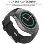 MoKo Watch Band Compatible with Gear S2, Soft Silicone Replacement Sport Band fit Gear S2 (SM-R720 / SM-R730 ONLY) Smart, NOT FIT S2 Classic Watch (SM-R732 & SM-R735), NOT FIT Gear Fit2, Black