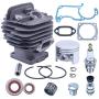 Adefol Nikasil 44.7mm Big Bore Chainsaw Cylinder Piston Kit For Stihl 026 MS260 026PRO Replacement Parts with Gasket Set Oil Seal Set Needle Bearing Spark Plug Cylinder Plug Decompression Valve