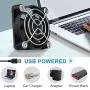 GDSTIME 2-Pack 50mm USB Fans, 5V Brushless DC Cooling Fan for Projector Humidifier Aromatherapy Small Appliances Series Replacement
