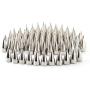 ULTNICE Metal Cone Spikes Screwback Studs DIY Leather Craft Punk Rivets 7x14mm (Silver) - 100 Pieces