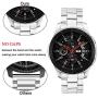 V-MORO Metal Strap Compatible with Galaxy Watch 46mm Bands/Gear S3 Classic/Frontier Band with Clips No Gaps Solid Stainless Steel Bracelet for Samsung Galaxy Watch 46mm R800/Gear S3 Smartwatch Silver