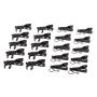 Durable Metal Mini Microphone Mic Clips MIC Parts 10mm&12mm Ring Black Pack of 20