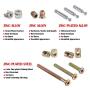 Hilitchi 125 Pcs 3 in 1 Furniture Cam Fittings Dowels Pre-Inserted Nuts and Zinc Plated Hex Drive Socket Cap Furniture Barrel Nuts Assortment Kit for Furniture Cabinet Connecting