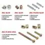 Hilitchi 125 Pcs 3 in 1 Furniture Cam Fittings Dowels Pre-Inserted Nuts and Zinc Plated Hex Drive Socket Cap Furniture Barrel Nuts Assortment Kit for Furniture Cabinet Connecting
