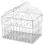 Darice VL1017 Metal Bridal Birdcage Card Holder, White