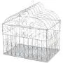 Darice VL1017 Metal Bridal Birdcage Card Holder, White