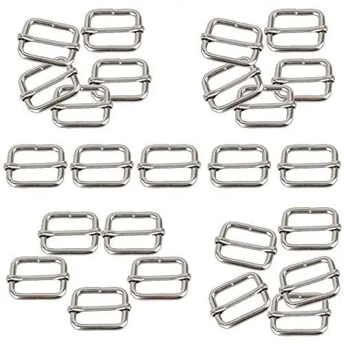 Hysagtek 50 Pcs 1 Inch Metal Adjustable Slide Buckle Strap Triglides Slides for Making Handbag, Backpack, Luggage Bag Hysagtek 50 Pcs 1 Inch Metal Adjustable Slide Buckle Strap Triglides Slides for Making Handbag, Backpack, Luggage Bag