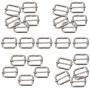 Hysagtek 50 Pcs 1 Inch Metal Adjustable Slide Buckle Strap Triglides Slides for Making Handbag, Backpack, Luggage Bag