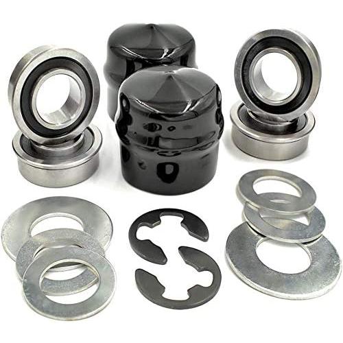 HD Switch (4 Pack) Front Wheel Bushing to Bearing Conversion Kit Replaces Craftsman, Sears, AYP, Poulan, Husqvarna 9040H - 9040-H - OEM Upgrade