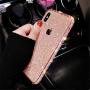 iPhone Xs Max Diamond Bumper for Women, DMaos Sparkly Rhinestone Metal Bumper with Front and Back Glitter Sticker, Luxury for iPhone 10s Max 6.5 inch - Rose Gold