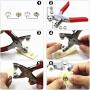 Garneck 200 Pcs Sewing Snaps,Snap Fasteners Tool Kit, 9.5mm Metal Grommet Kit, Press Studs Snap Buttons Rings with Plier and 2 Rubber Sleeve for DIY Sewing Craft Thin Clothing