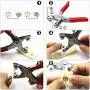 Garneck 200 Pcs Sewing Snaps,Snap Fasteners Tool Kit, 9.5mm Metal Grommet Kit, Press Studs Snap Buttons Rings with Plier and 2 Rubber Sleeve for DIY Sewing Craft Thin Clothing