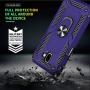 Galaxy J6 Plus Phone Case,Samsung Galaxy J6 Prime Case,Samsung Galaxy J6+ Case with HD Screen Protector, Gritup 360 Degree Rotating Metal Ring Holder Kickstand Phone Case for Galaxy J6 Plus Purple