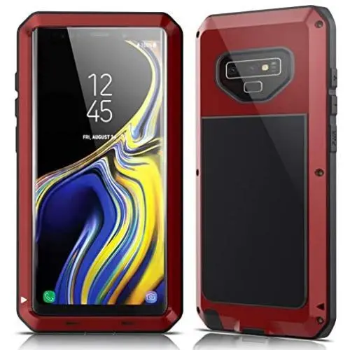 Galaxy Note 9 Case,Lilycase Armor Heavy Duty Hybrid Aluminum Metal Shockproof Military Shockproof Hard Cover for Samsung Galaxy Galaxy Note 9 Newest - Red Galaxy Note 9 Case,Lilycase Armor Heavy Duty Hybrid Aluminum Metal Shockproof Military Shockproof Hard Cover for Samsung Galaxy Galaxy Note 9 Newest - Red