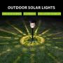 Solpex 4 Pack Solar Pathway Lights, Glass Metal Waterproof Solar Lights Outdoor, Warm White Solar Garden Lights for Yard, Path, Landscape and Walkway