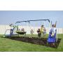 Sportspower Mountain View Metal Swing, Slide and Trampoline Set