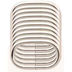 BIKICOCO 1-1/4 Metal Oval Ring Buckle Loops Non Welded for Leather Purse Bags Handbag Straps, Silver - Pack of 10