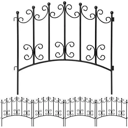 Amagabeli Rustproof Garden Fencing 24inx10ft Decorative Metal Fence Outdoor Folding Landscape Wire Patio Fences Flower Bed Animal Dogs Barrier Border Edge Section Black Decor Picket Panels Fences FC01 Amagabeli Rustproof Garden Fencing 24inx10ft Decorative Metal Fence Outdoor Folding Landscape Wire Patio Fences Flower Bed Animal Dogs Barrier Border Edge Section Black Decor Picket Panels Fences FC01