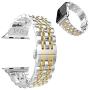 ImmSss Compatible with Apple Watch Bands Series 6 SE 5 4 40mm 44mm / Series 3 2 1 38mm 42mm for Women Men,Gold Stainless Steel Band for iWatch Business Replacement Strap